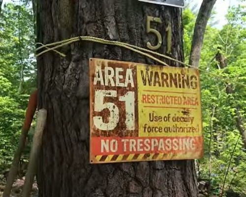 Area 51 mining sign